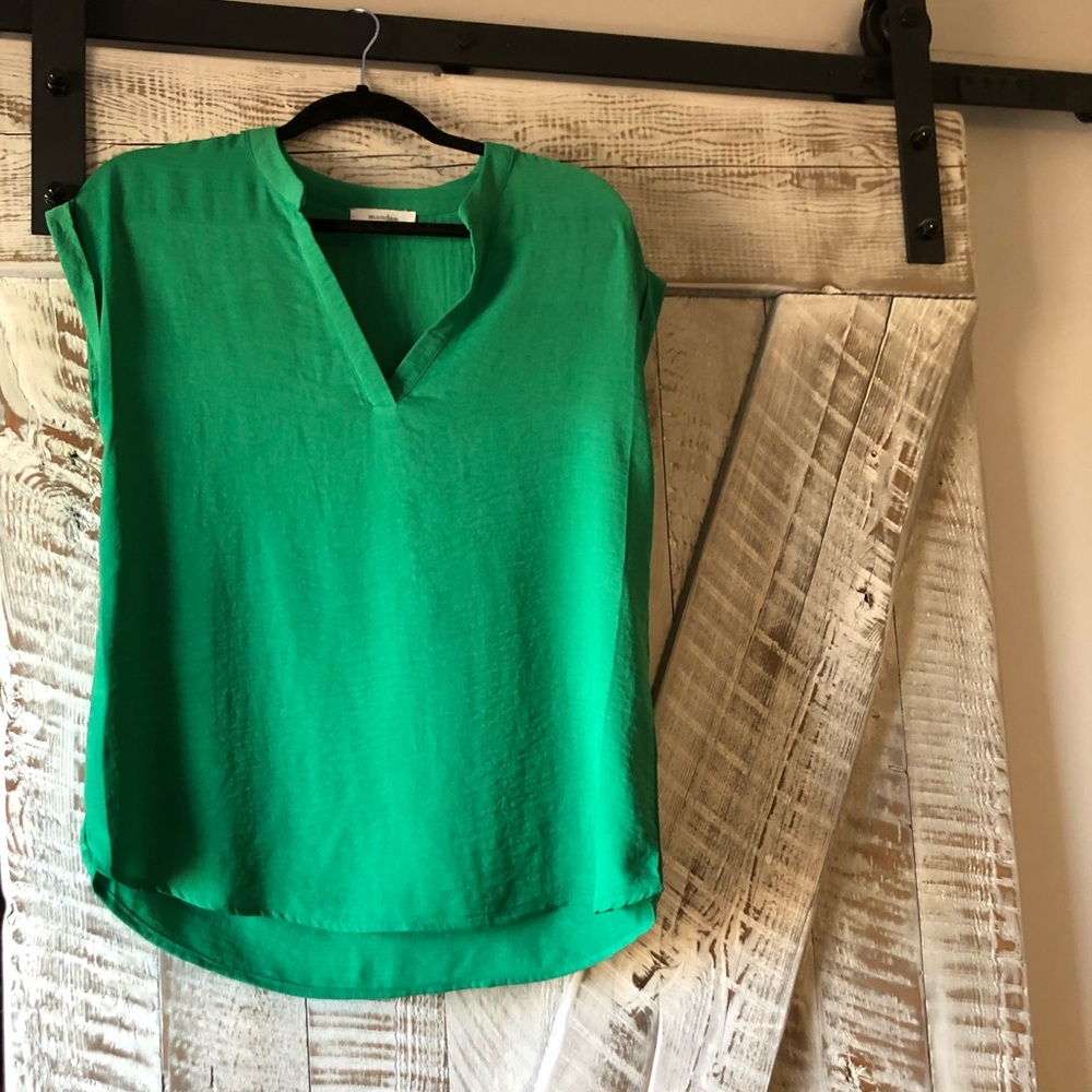 Mandee Emerald Green Short Sleeved Blouse